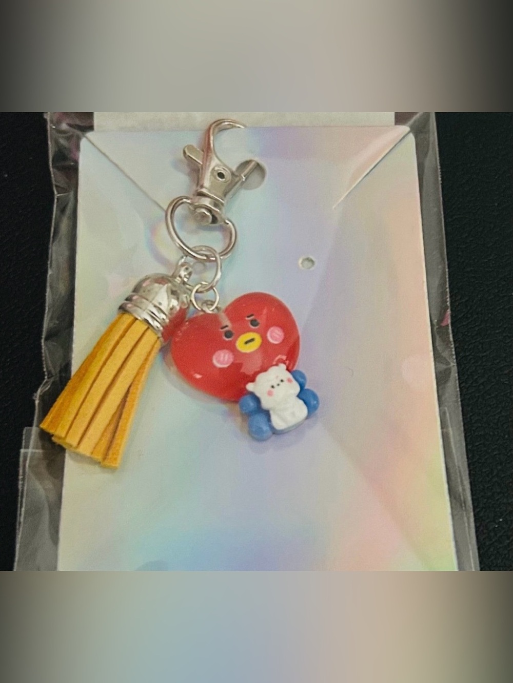 BT21 Tata Character from K-Pop group BTS Charm Keychain